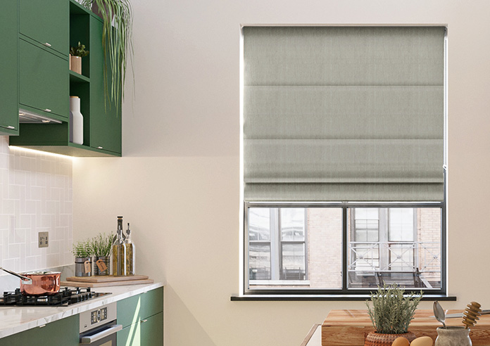 Atina (Blackout), Gainsboro - Twist&Fit Roman Blind - Image 3